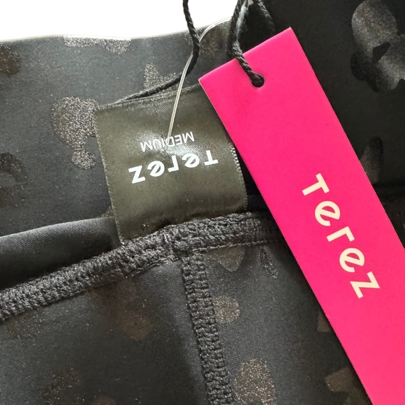 Terez girls leggings size medium foil printed black - Picture 4 of 7